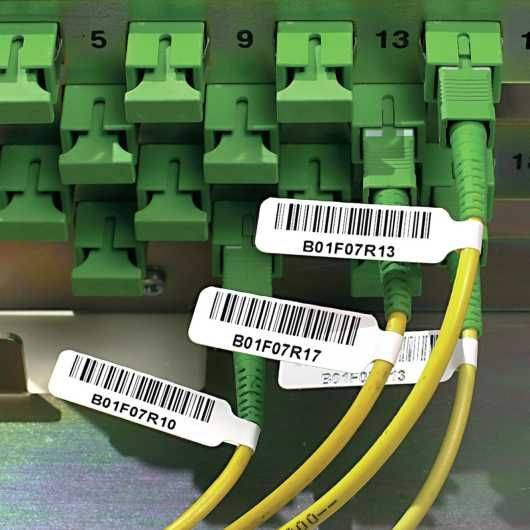 Kabelfahnen für Laserdrucker, weiß, 30 x 10 mm, quer, 25 Blatt mit 750 Kabelfahnen-2