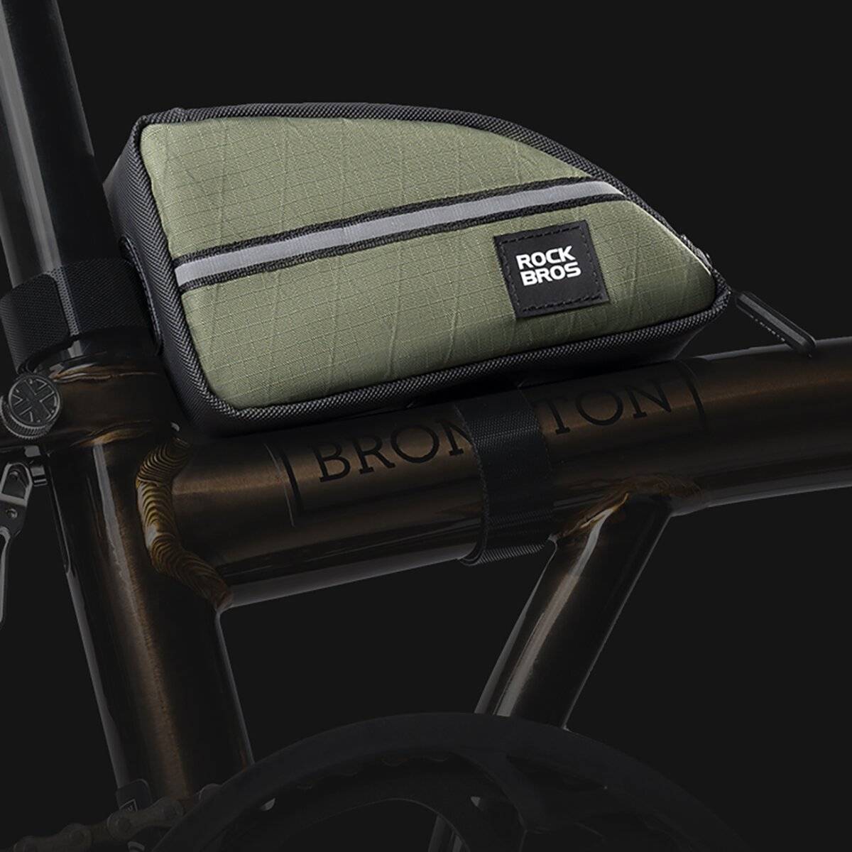 Rockbros Triangle Fahrrad Rahmentasche 0.8l - Schwarz-1