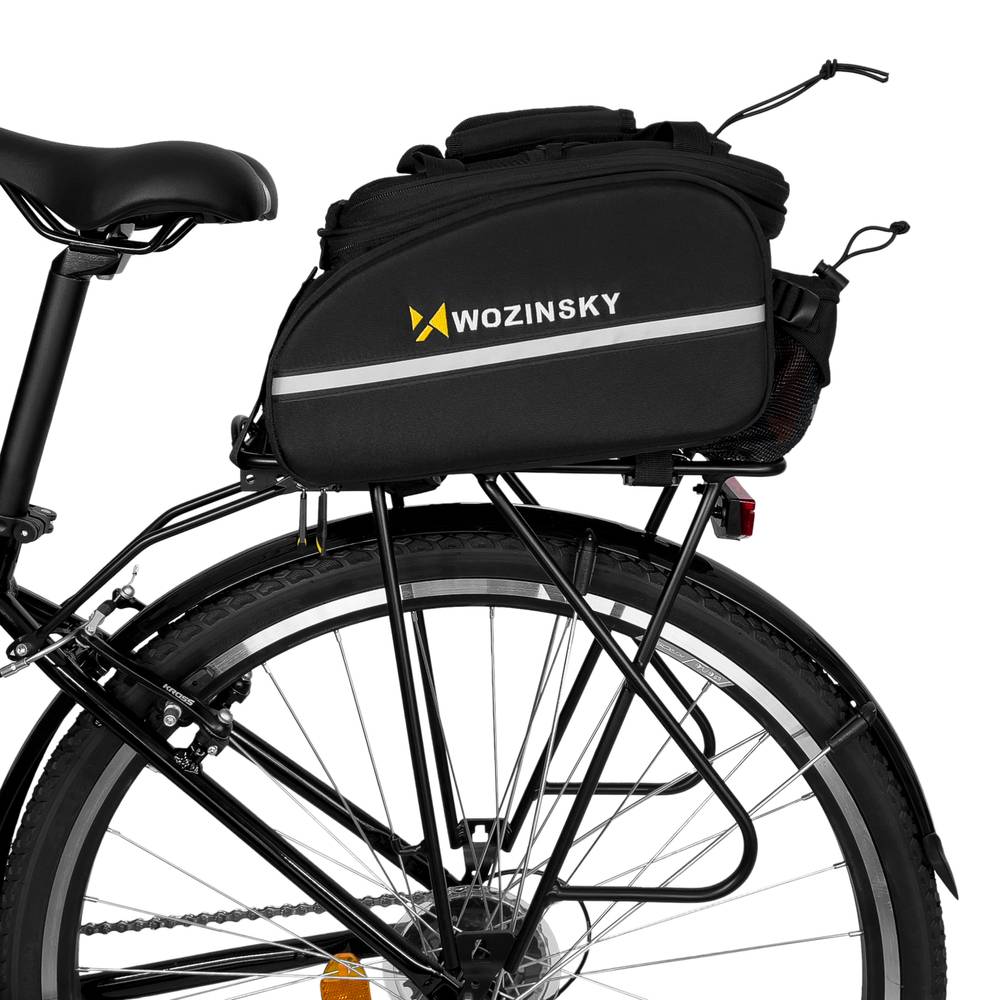 Wozinsky geräumige Fahrradträgertasche 35L Regenschutz schwarz WBB19BK-1