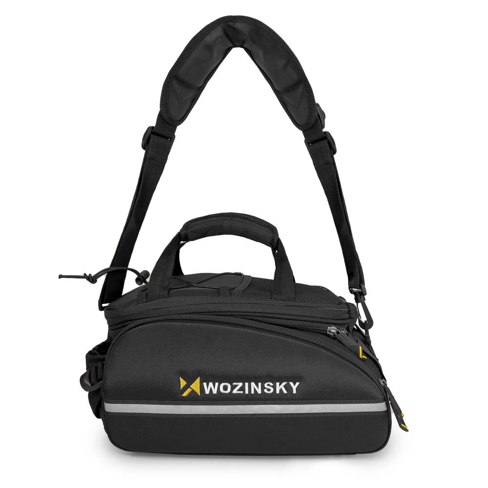 Wozinsky geräumige Fahrradträgertasche 35L Regenschutz schwarz WBB19BK-3