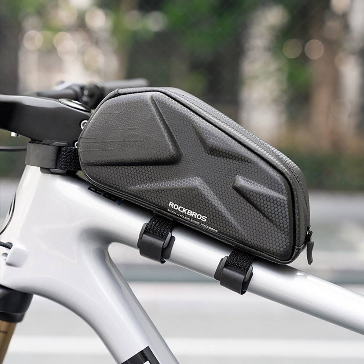 Rockbros Fahrradtasche, starr, Rahmen, Oberrohr, 1,4 l, Schwarz-2