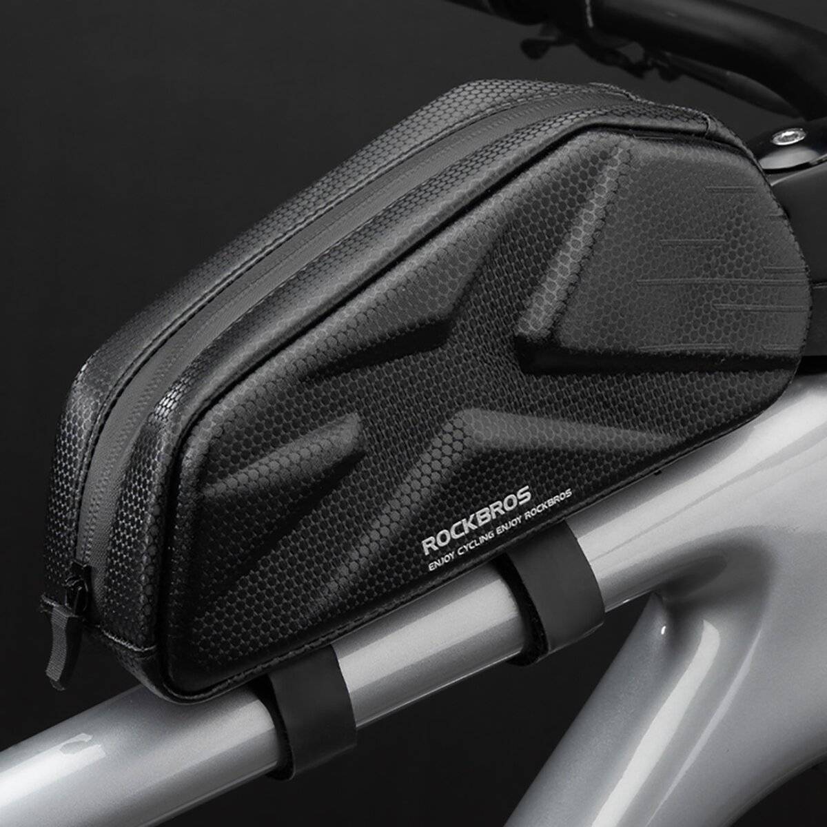 Rockbros Fahrradtasche, starr, Rahmen, Oberrohr, 1,4 l, Schwarz-3