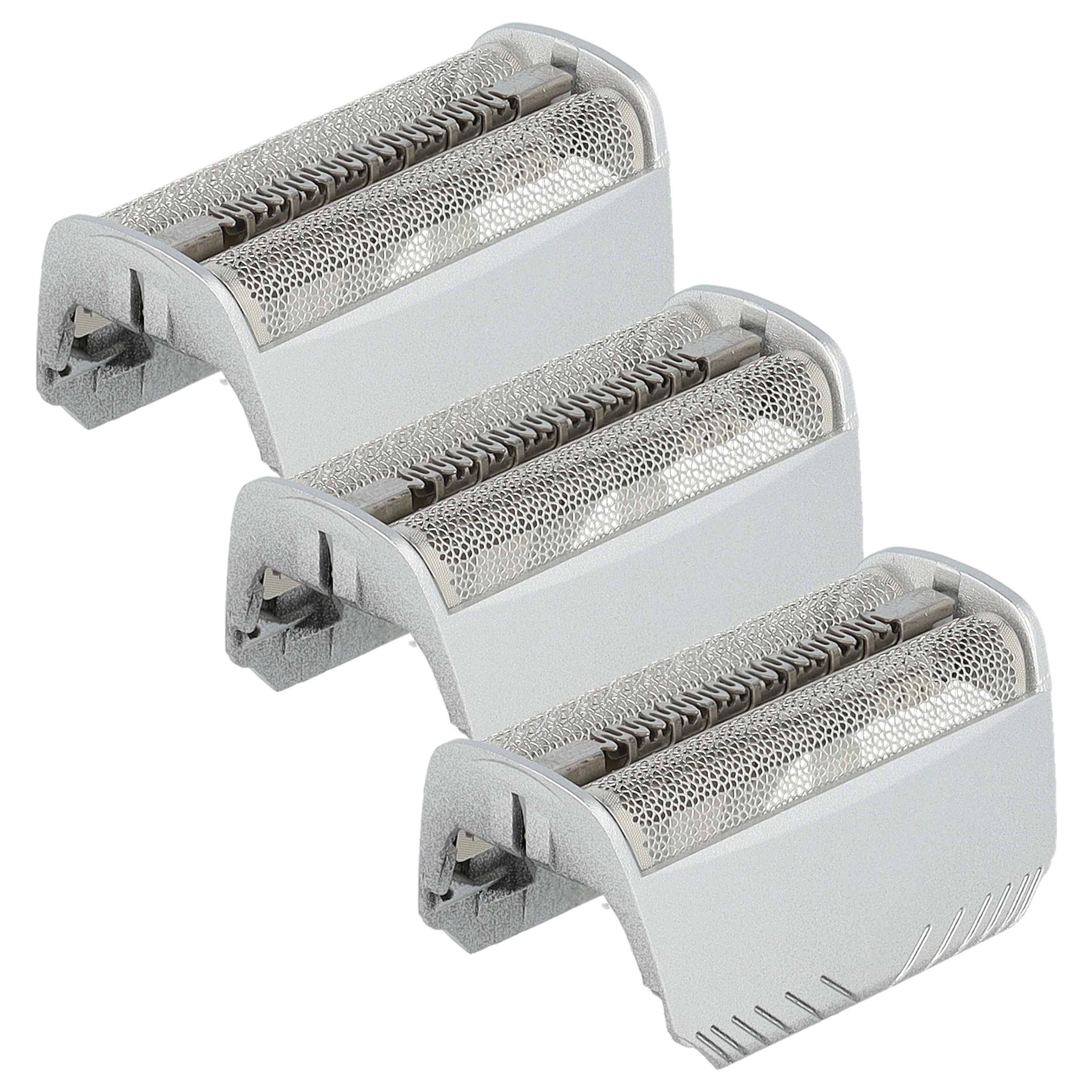vhbw 3x Doppelscherfolie kompatibel mit Braun TriControl Elektrorasierer + Rahmen, silber-0