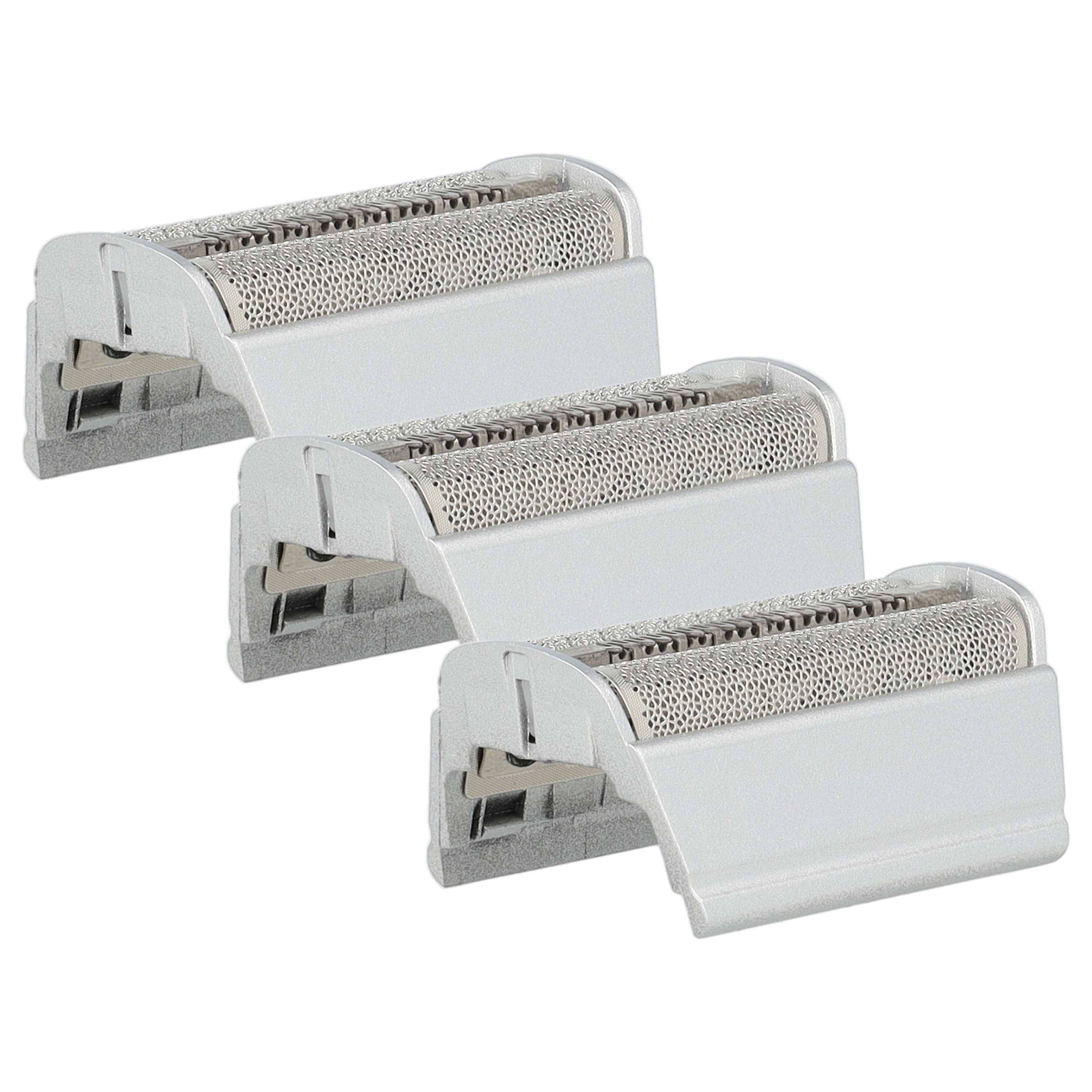 vhbw 3x Doppelscherfolie kompatibel mit Braun Contour 5735 | 5736, 370, 380, 390cc, 5738, 5739, 5873 Elektrorasierer +-0