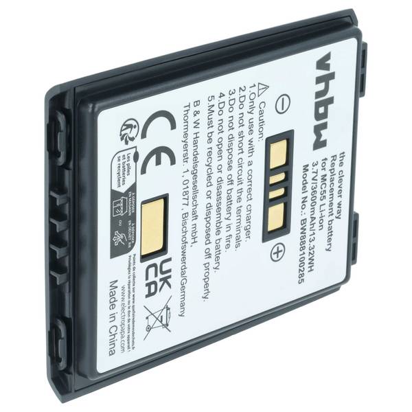 vhbw Akku Ersatz für Symbol BTRY-MC55EAB02 | 82-111094-01, U60493 für Mobilcomputer PDA Scanner (3600 mAh, 3,7 V