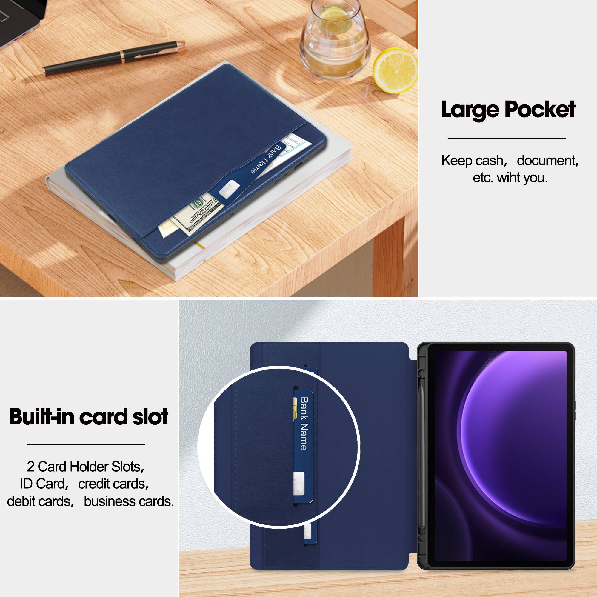 Schutzhülle für Samsung Galaxy Tab S9 X710, SM-X716B, SM-X718U 11 Zoll Slim Case Etui mit Standfunktion und Auto S... ->-2