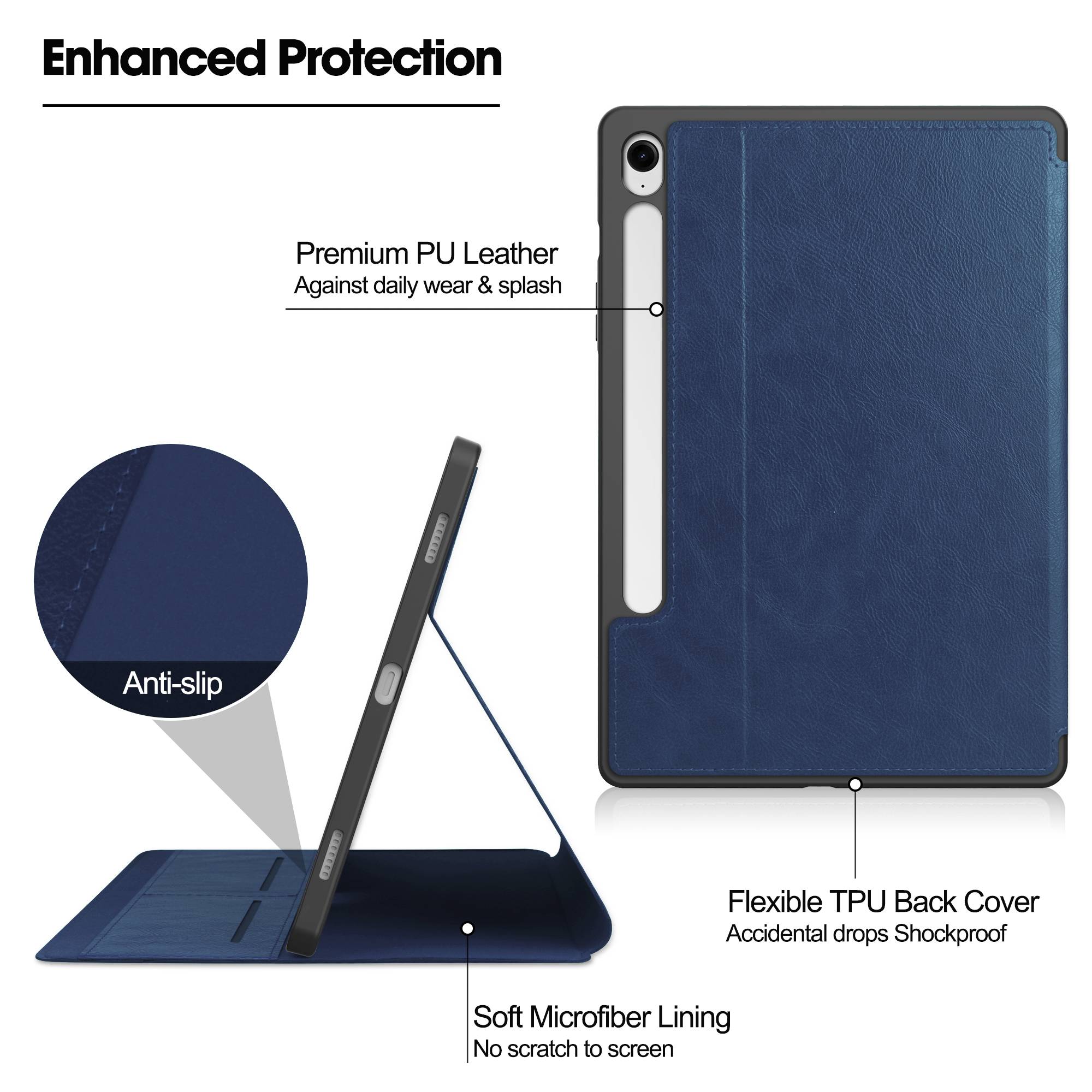 Schutzhülle für Samsung Galaxy Tab S9 X710, SM-X716B, SM-X718U 11 Zoll Slim Case Etui mit Standfunktion und Auto S... ->-3
