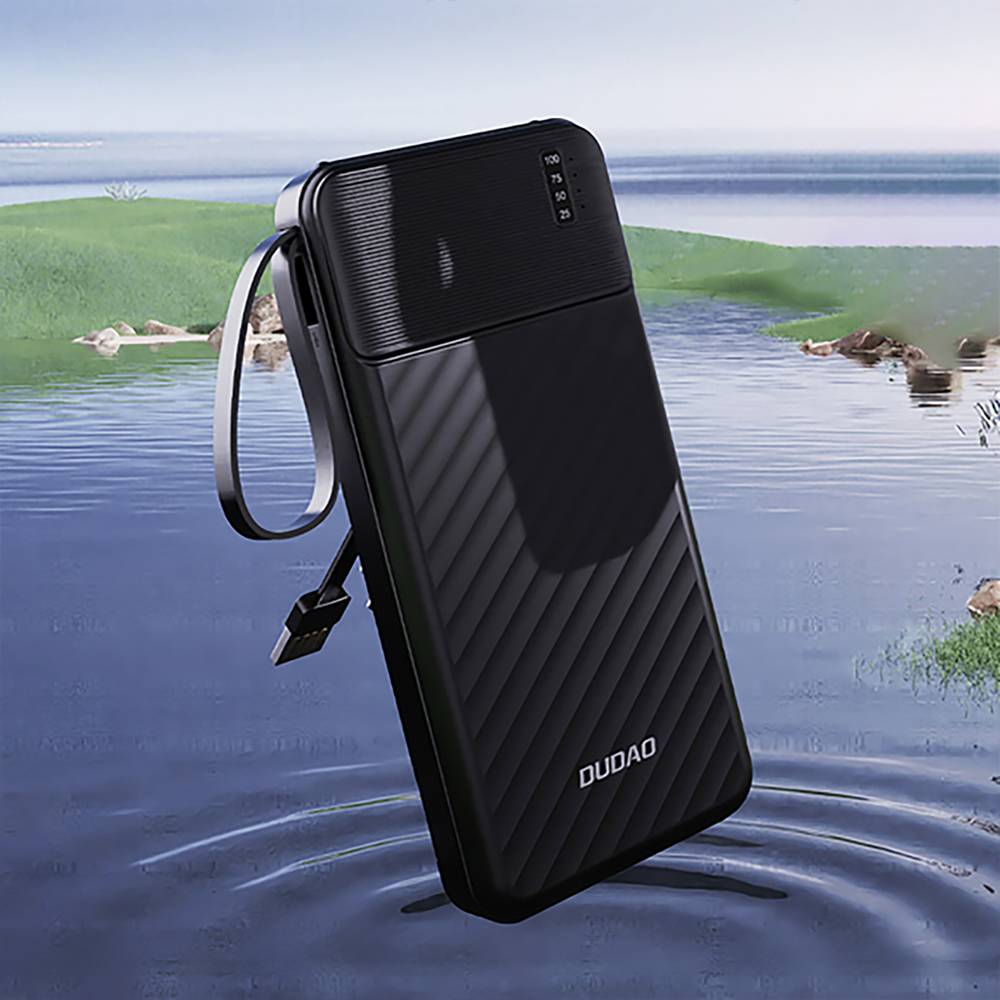 Dudao K11 Pro 20000mAh Powerbank integrierten Kabeln - Schwarz-2