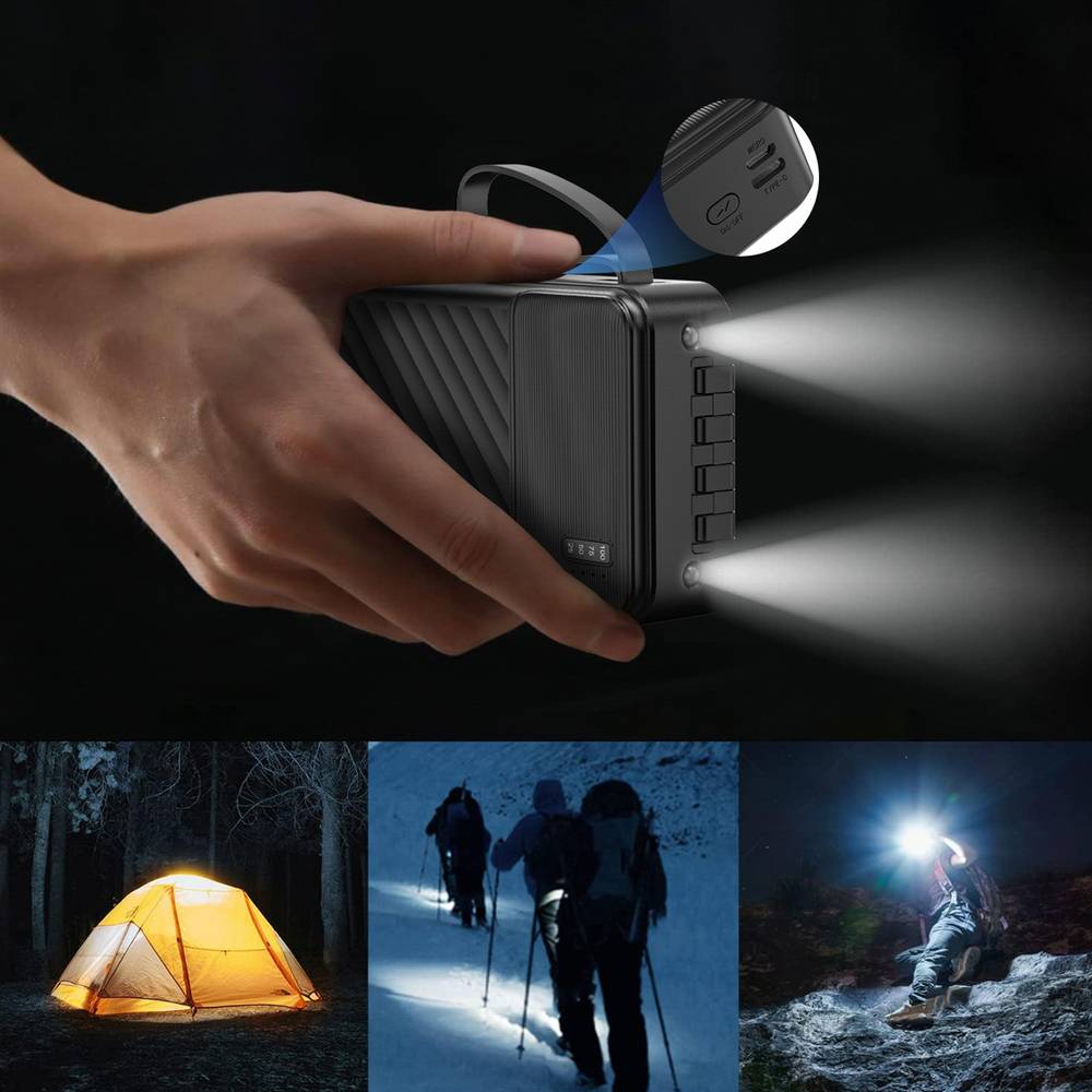 Dudao K11 Pro 20000mAh Powerbank integrierten Kabeln - Schwarz-4
