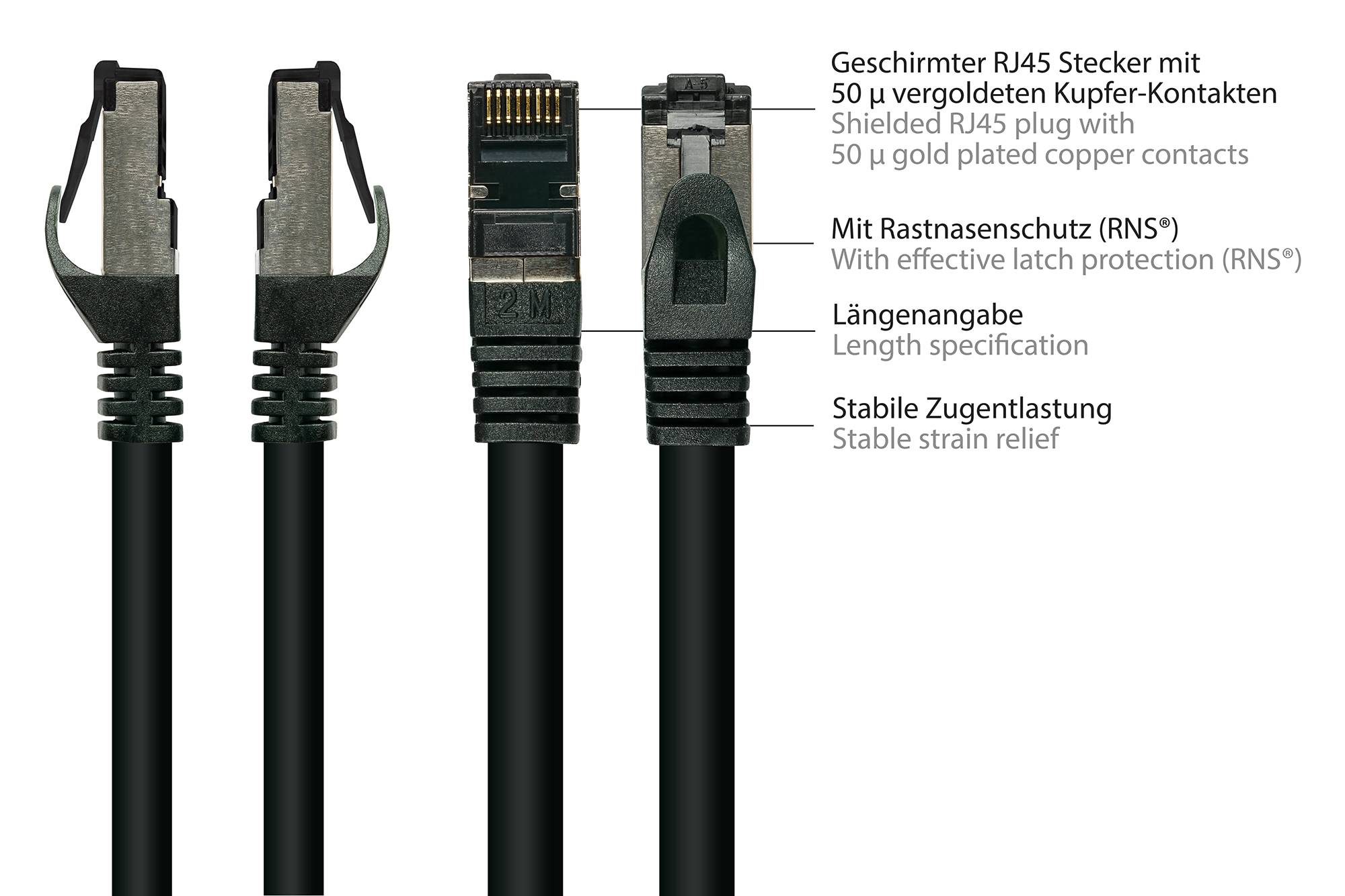 kabelmeister® INDUSTRIE-Patchkabel SmartFLEX, Cat.6A, PUR-Mantel, öl-/UV-beständig, schwarz, 1m-4