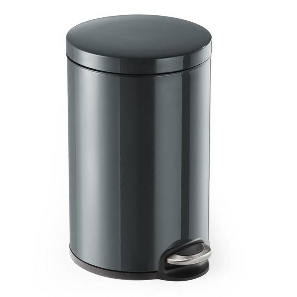 Durable Treteimer Metall, rund, anthrazit, 12 Liter
