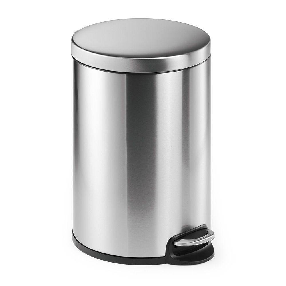 Durable Treteimer Edelstahl, rund, silber, 20 Liter-0