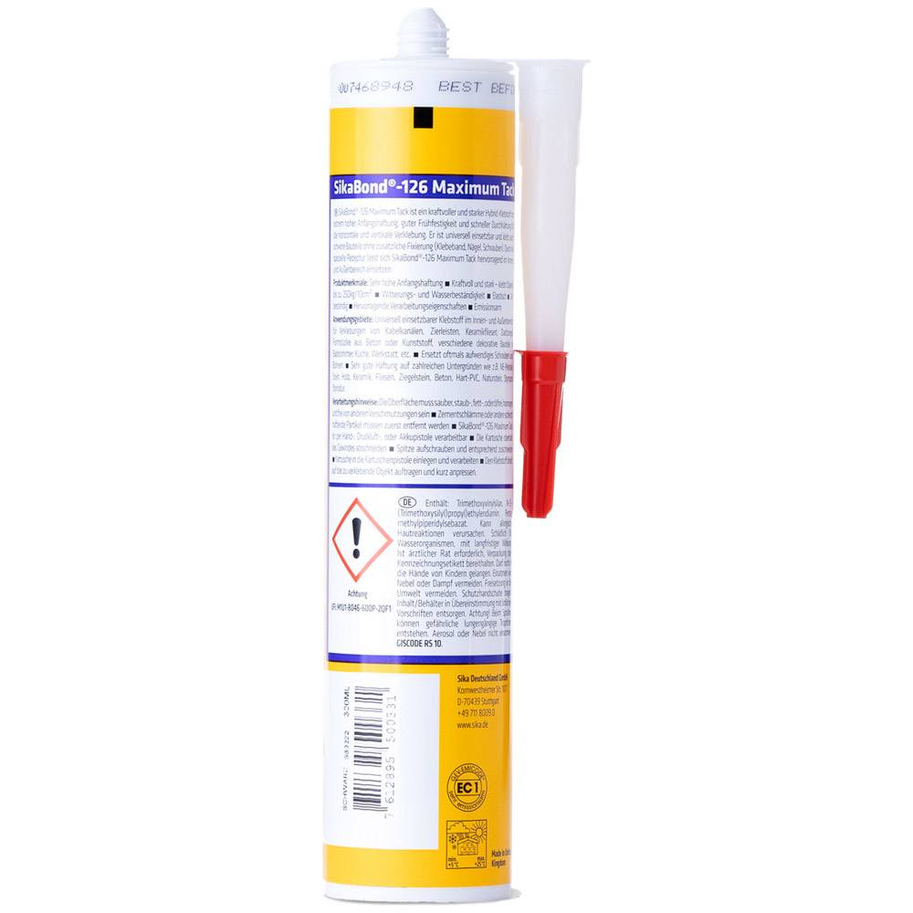 SikaBond-126 Max Tack schwarz Montagekleber 300ml-2