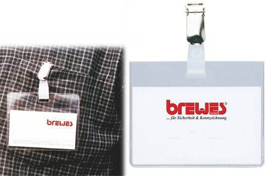 Namensschild mit Clip, Weichfolie, transparent, 90 x 60 mm-2