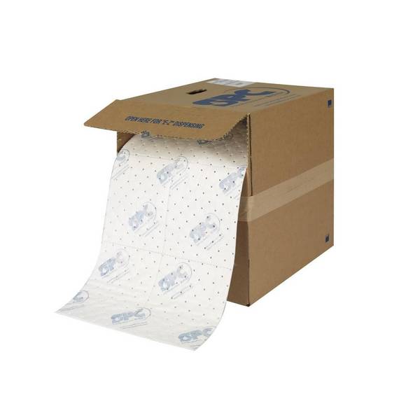 Ölbindende Rolle Oil Plus, 38cm × 22m, schwer, doppelt perforiert und verschweißt, Spenderbox