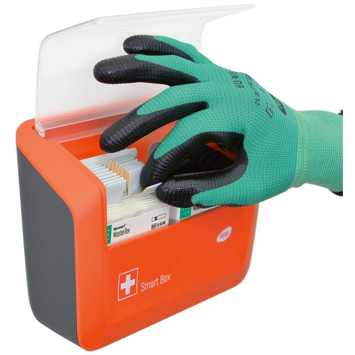 Pflasterspender Wero Smart Box mit MasterTex Pflasterstrips und Fingerpflaster-2