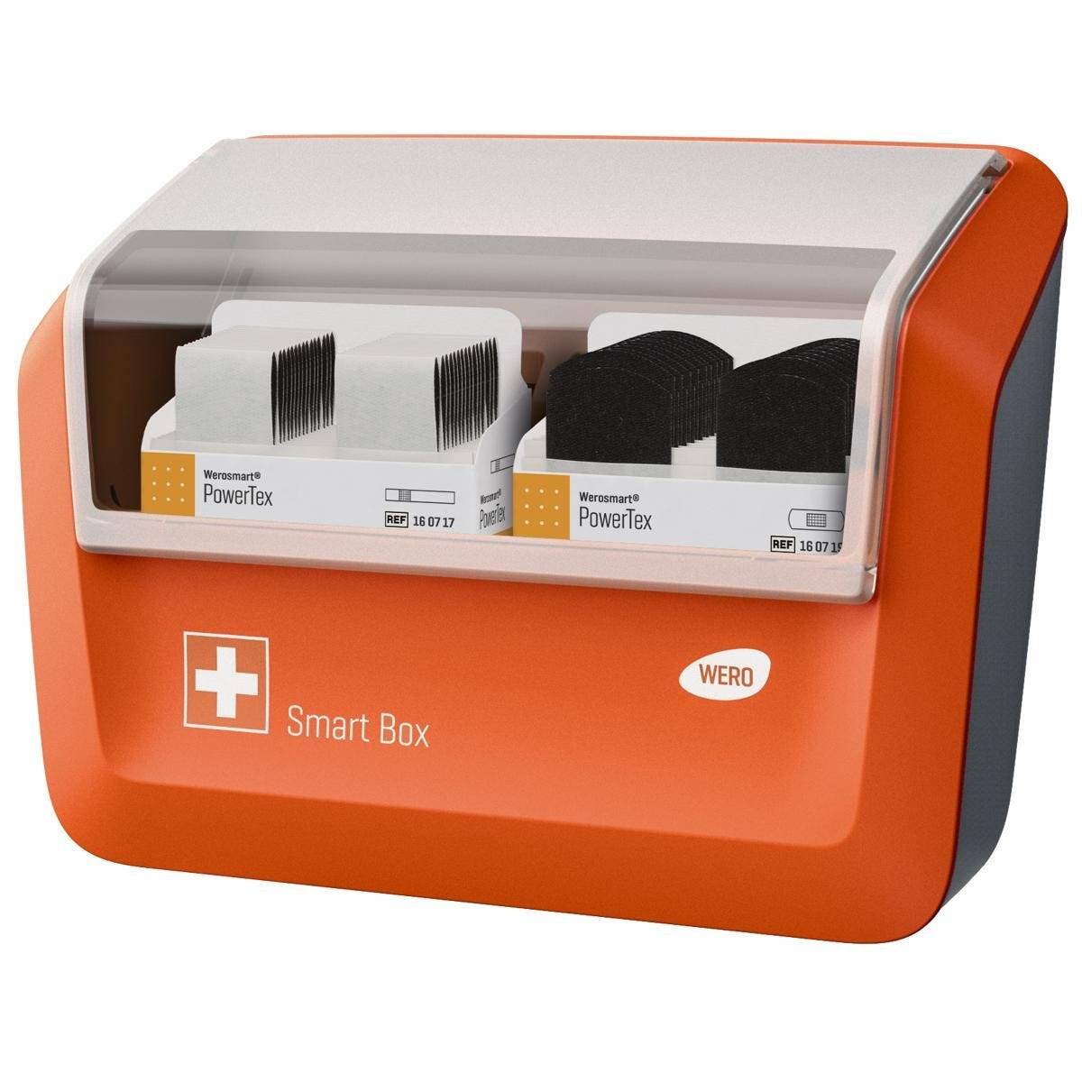 Pflasterspender Wero Smart Box mit PowerTex Pflasterstrips und Fingerpflaster-0