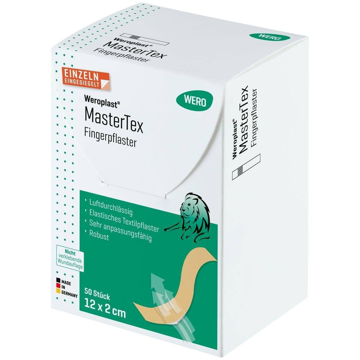Weroplast® MasterTex Fingerpflaster, 50 Stück einzeln eingesiegelt, 12 x 2 cm-1