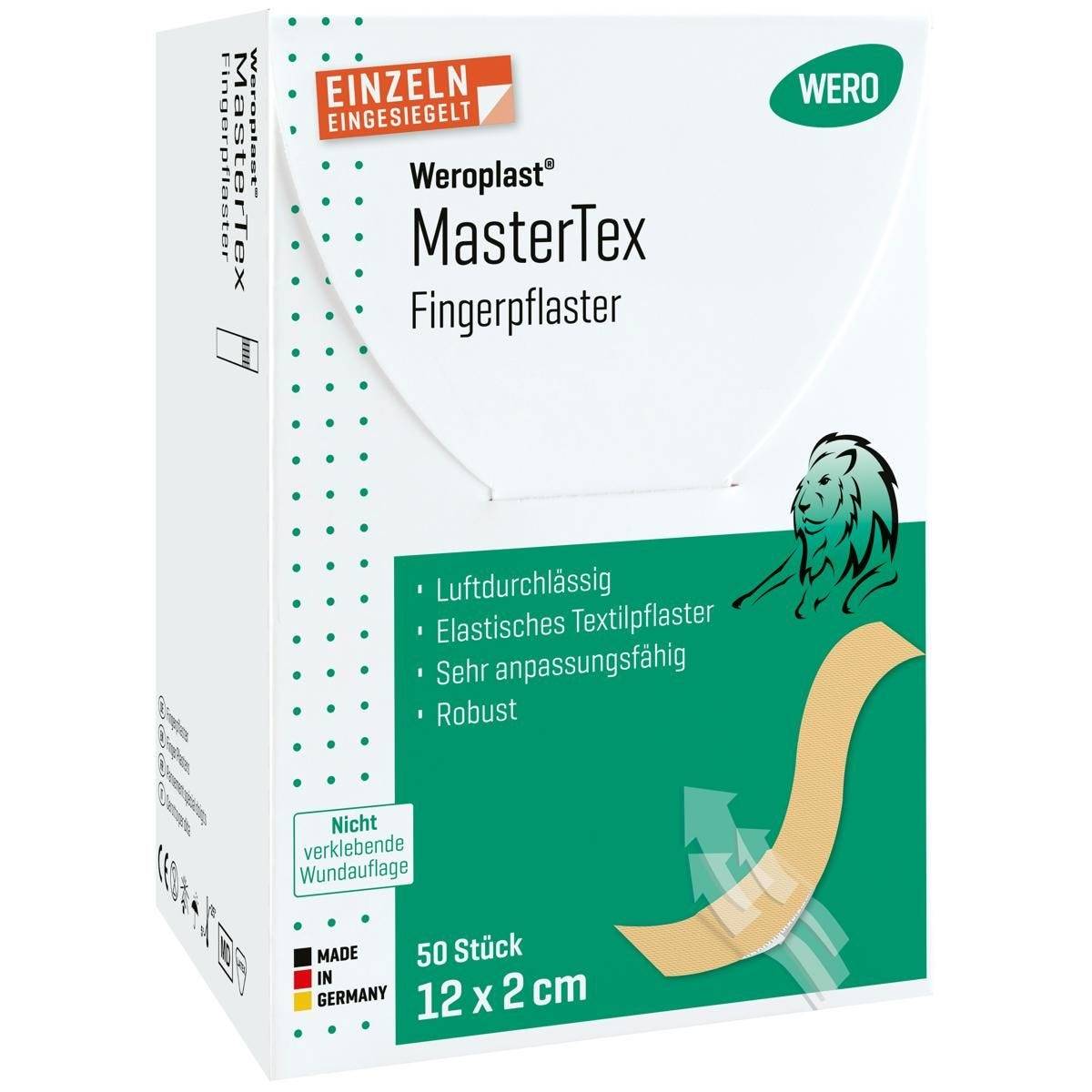 Weroplast® MasterTex Fingerpflaster, 50 Stück einzeln eingesiegelt, 12 x 2 cm-3