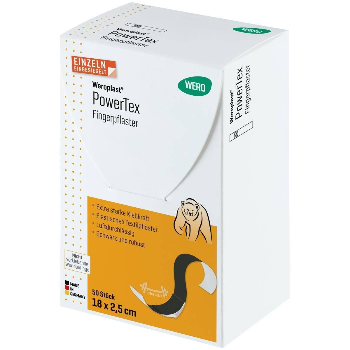 Weroplast® PowerTex Fingerpflaster, 50 Stück einzeln eingesiegelt, je 18 x 2,5 cm-1