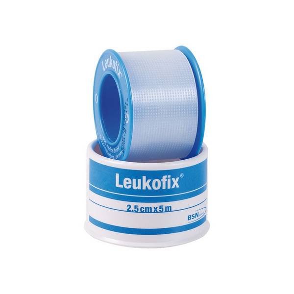 Leukofix® Spulenpflaster zur Fixierung von Kanülen, Sonden, Kathetern, 5m x 2,5 cm, 12 Rollen