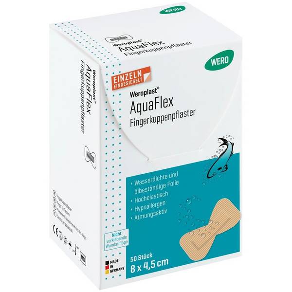 Weroplast® AquaFlex Fingerkuppenpflaster 8 x 4,5 cm, 50 Stück