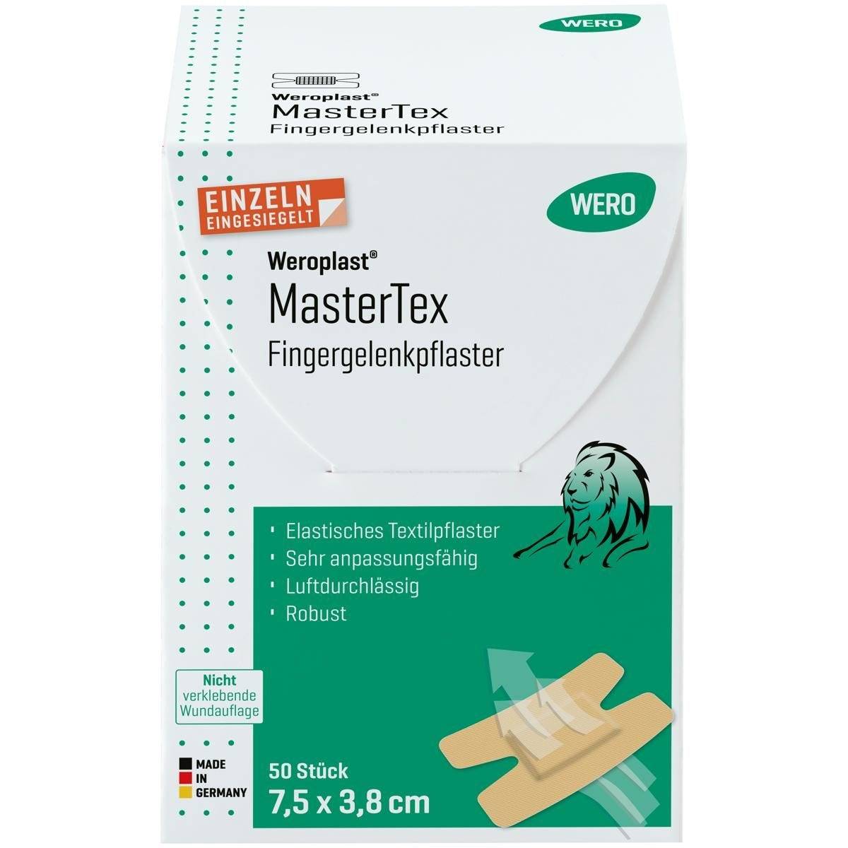 Weroplast® MasterTex Fingergelenkpflaster, 50 Stück einzeln eingesiegelt, 7,5 x 3,8 cm-2