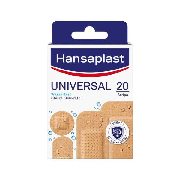 Hansaplast Universal Pflasterstrips, 20 Stück in 4 Größen