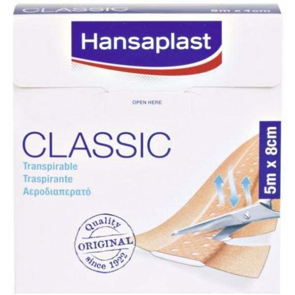 Hansaplast Classic Pflaster, 5 m x 8 cm