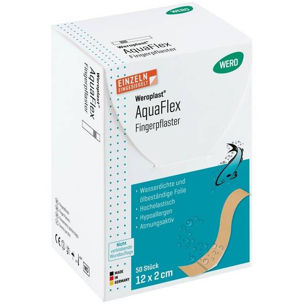 Weroplast® AquaFlex Fingerpflaster, 12 x 2 cm, 50 Stück