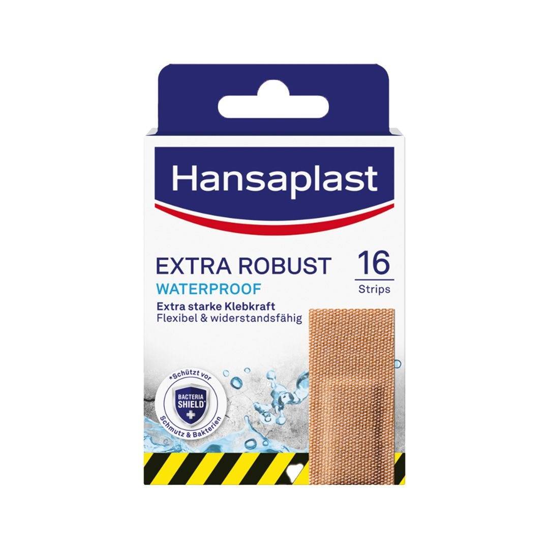 Hansaplast Extra Robust Pflasterstrips waterproof, 16 Stück á 2,6 x 7,6 cm-0
