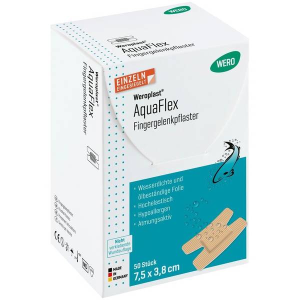 Weroplast® AquaFlex Fingergelenkpflaster 7,5 x 3,8 cm, 50 Stück