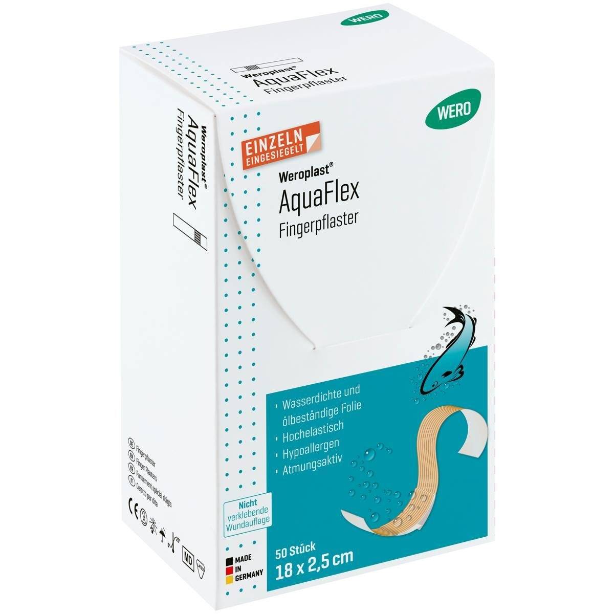 Weroplast® AquaFlex Fingerpflaster, 18 x 2,5 cm, 50 Stück-0