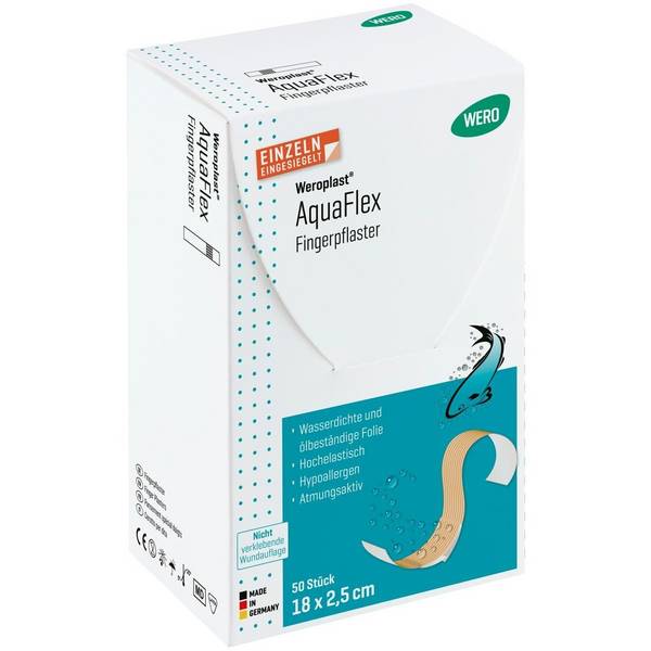 Weroplast® AquaFlex Fingerpflaster, 18 x 2,5 cm, 50 Stück
