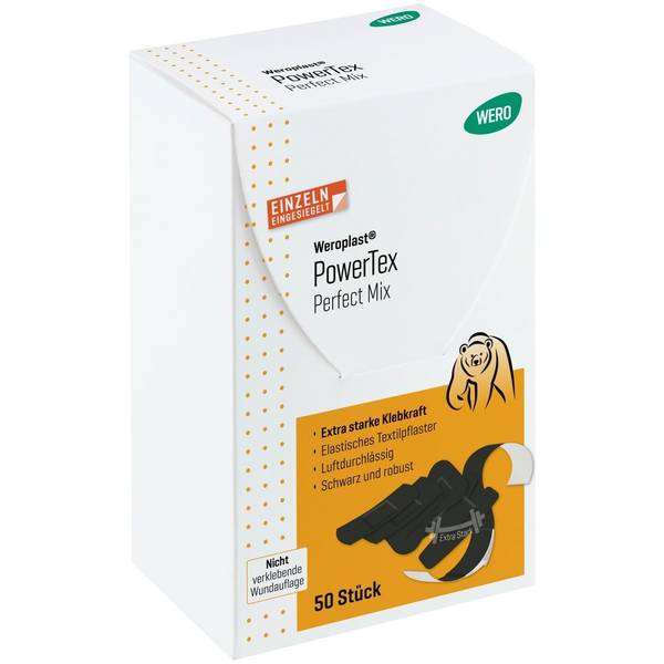 Weroplast® PowerTex Pflastersortiment Perfect Mix, 50 Pflaster einzeln eingesiegelt
