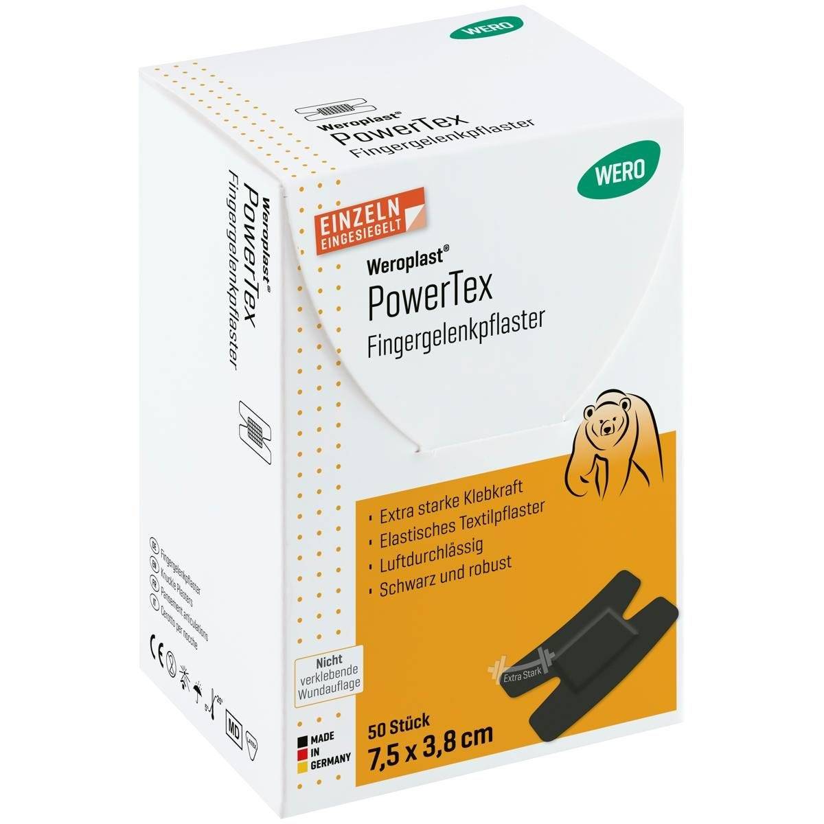 Weroplast® PowerTex Fingergelenkpflaster 7,5 x 3,8 cm, 50 Stück-0