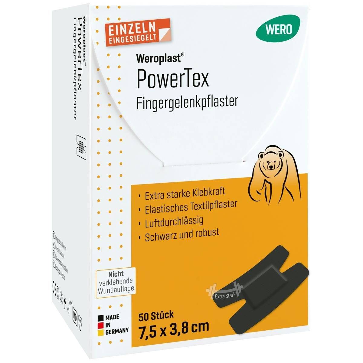 Weroplast® PowerTex Fingergelenkpflaster 7,5 x 3,8 cm, 50 Stück-3