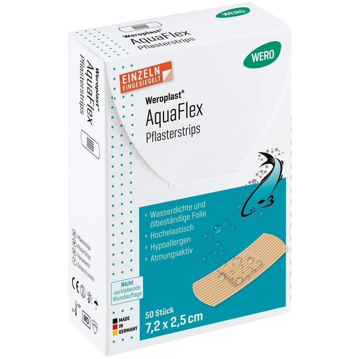 Weroplast® AquaFlex Pflasterstrips 7,2 x 2,5 cm, 50 Stück-1