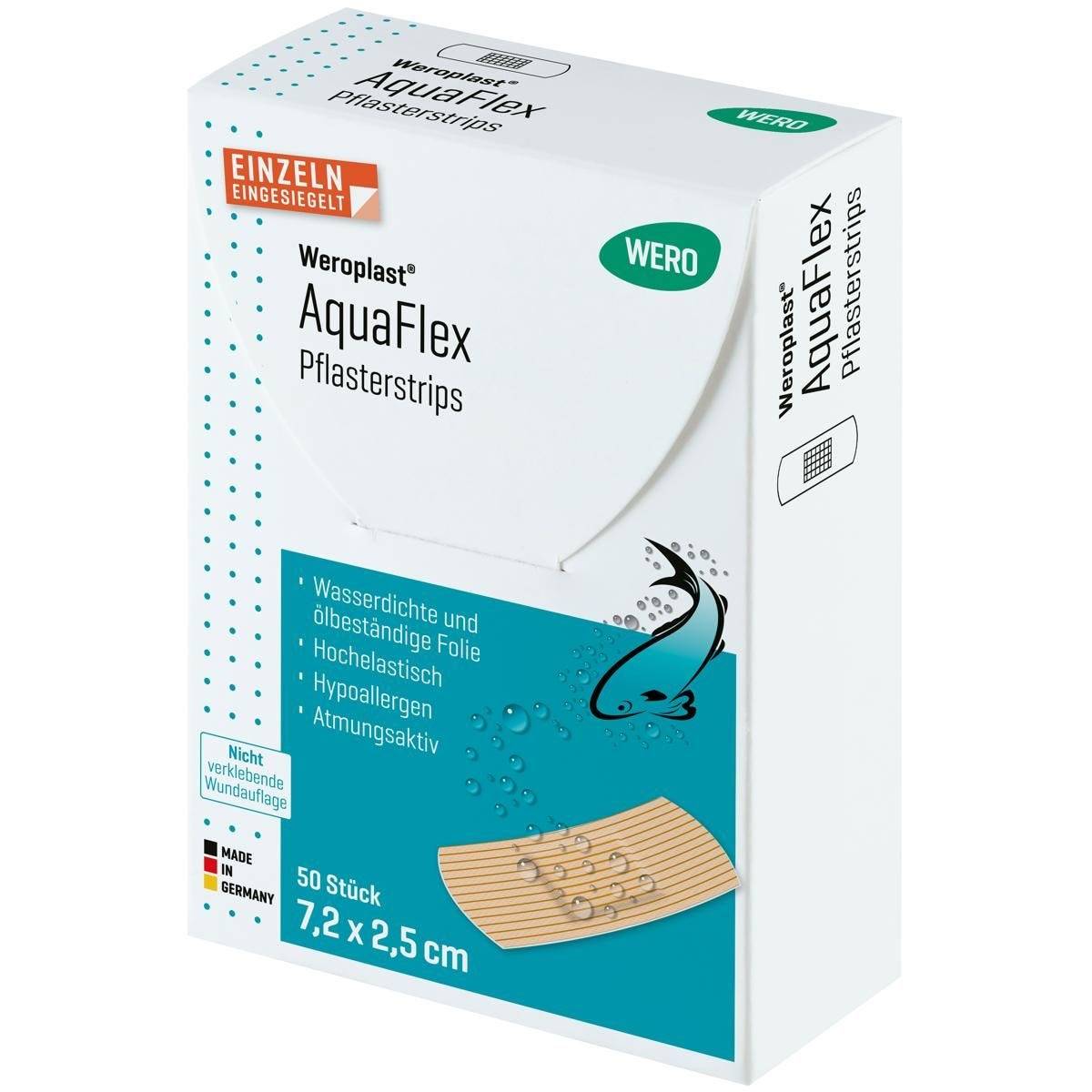 Weroplast® AquaFlex Pflasterstrips 7,2 x 2,5 cm, 50 Stück-2