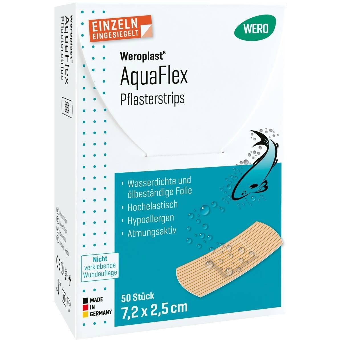 Weroplast® AquaFlex Pflasterstrips 7,2 x 2,5 cm, 50 Stück-4