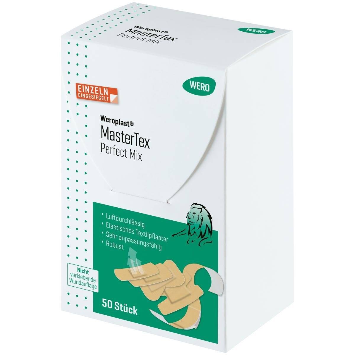 Weroplast® MasterTex Pflastersortiment Perfect Mix, 50 Pflaster einzeln eingesiegelt-1