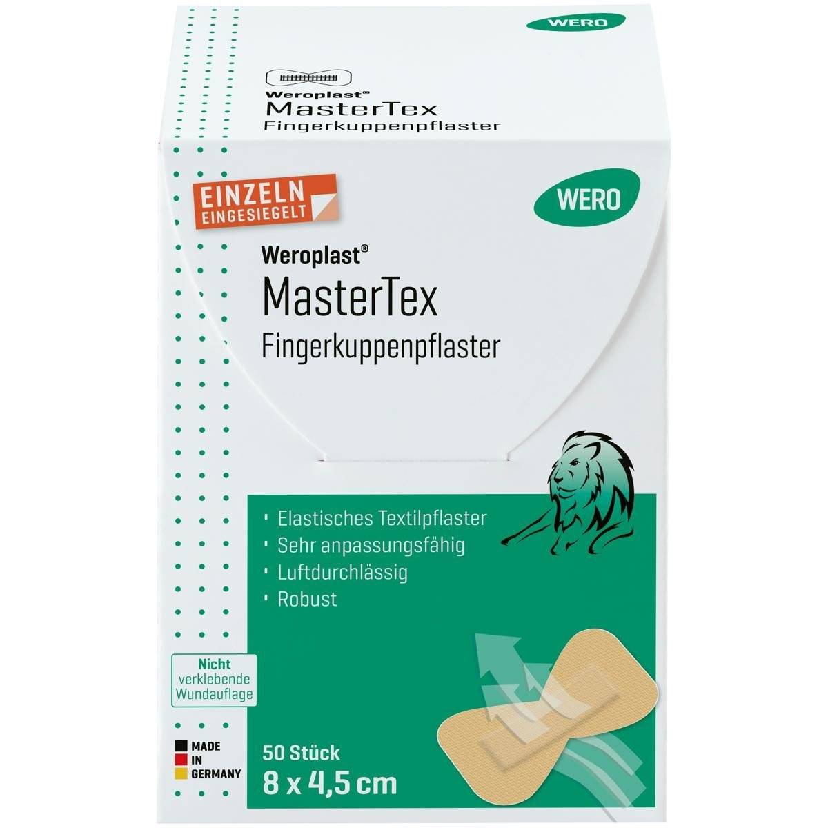 Weroplast® MasterTex Fingerkuppenpflaster, 50 Stück einzeln eingesiegelt, 8 x 4,5 cm-2