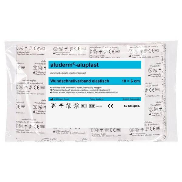 Pflasterabschnitte aluderm®-aluplast elastisch, 50 Stück