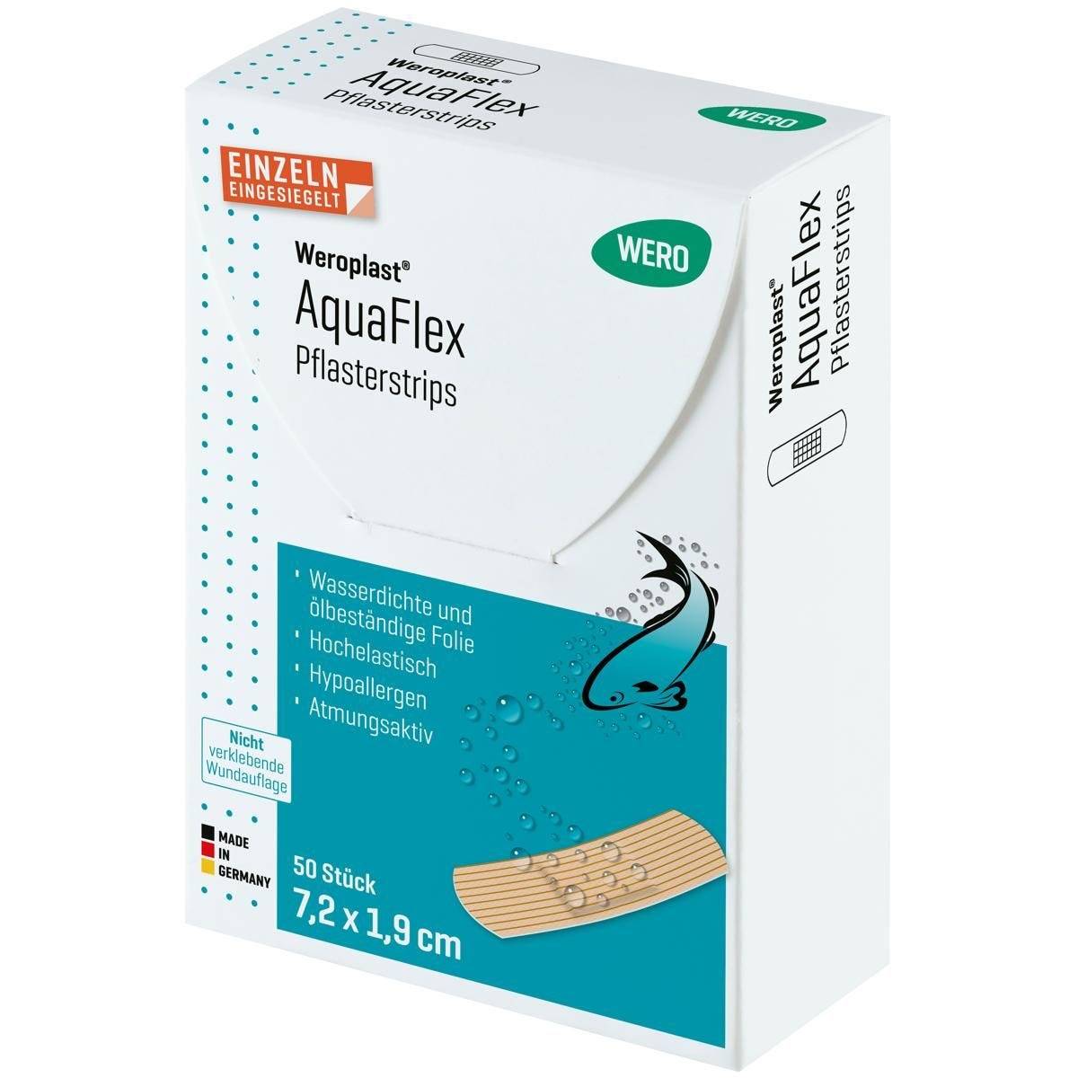 Weroplast® AquaFlex Pflasterstrips 7,2 x 1,9 cm, 50 Stück-1