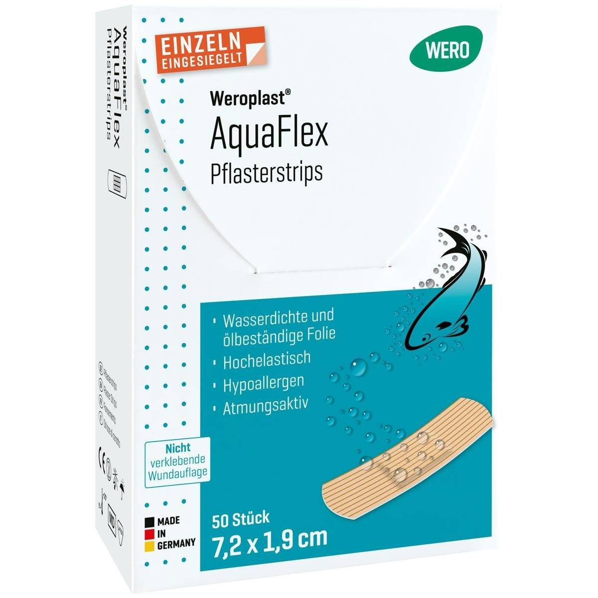 Weroplast® AquaFlex Pflasterstrips 7,2 x 1,9 cm, 50 Stück-3