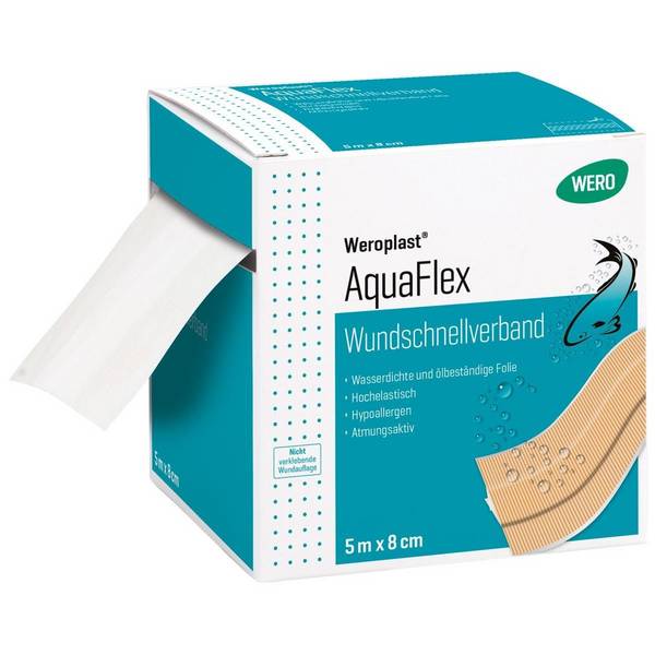 Weroplast® AquaFlex Wundschnellverband 5 m x 8 cm