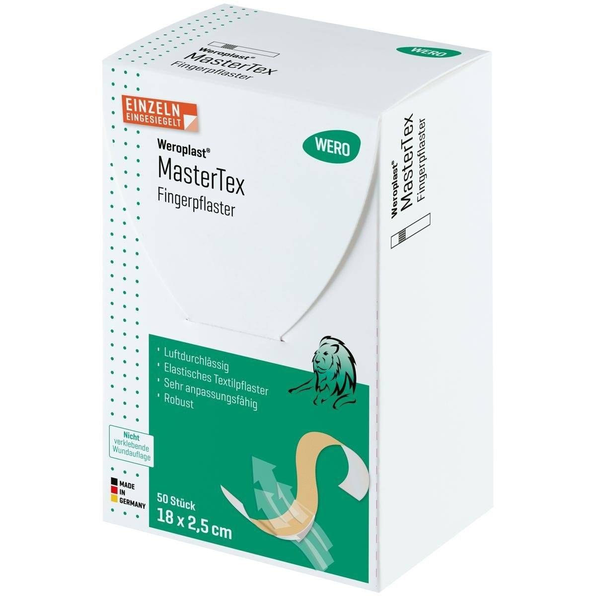 Weroplast® MasterTex Fingerpflaster, 50 Stück einzeln eingesiegelt, 18 x 2,5 cm-1