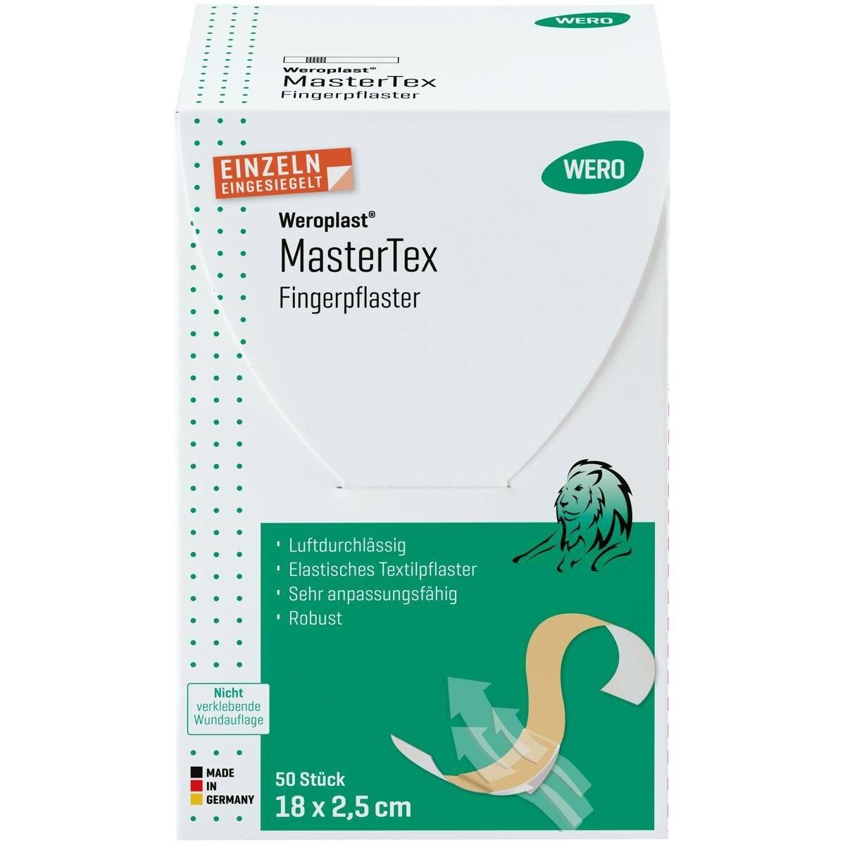 Weroplast® MasterTex Fingerpflaster, 50 Stück einzeln eingesiegelt, 18 x 2,5 cm-2