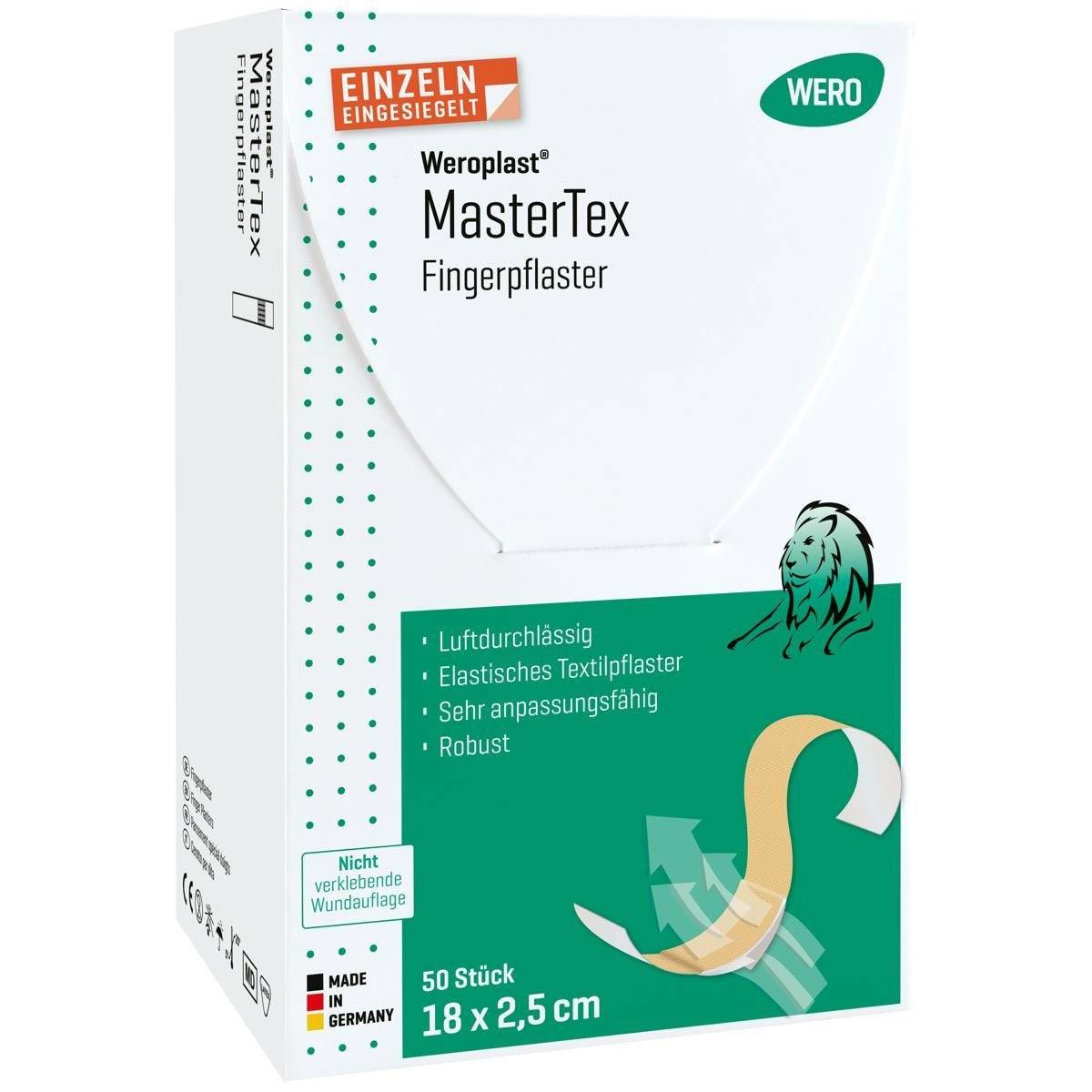 Weroplast® MasterTex Fingerpflaster, 50 Stück einzeln eingesiegelt, 18 x 2,5 cm-3