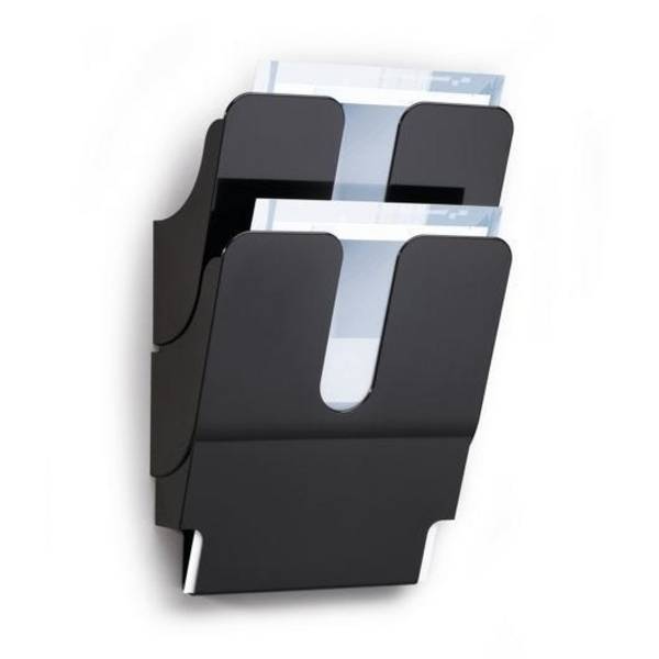 Prospekthalter "Flexiplus" DURABLE, 2x DIN A4, Hochformat, schwarz